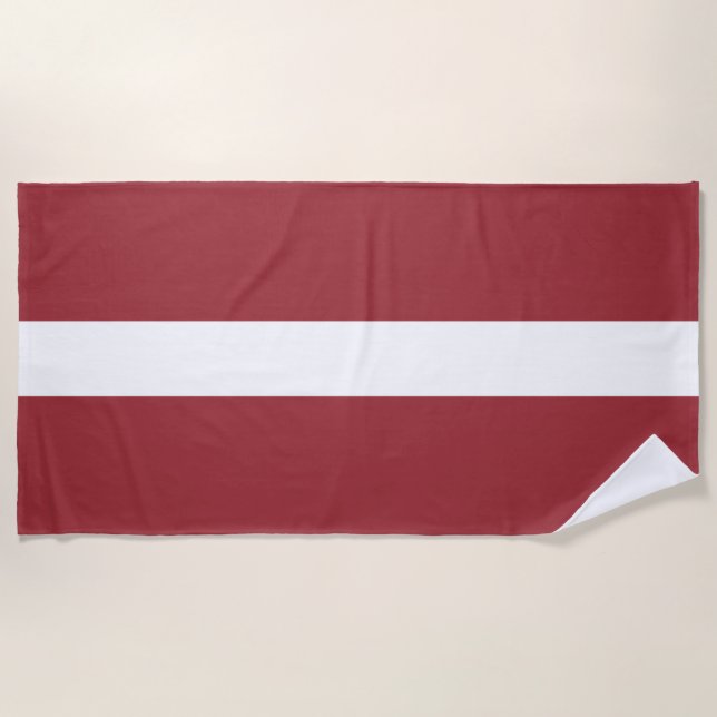 Latvia Beach Towel (Front)