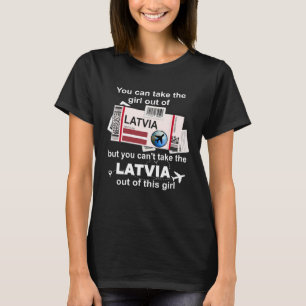 Latvia Boarding Pass  Latvia Girl  Latvia T-Shirt