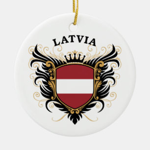 Latvia Ceramic Ornament
