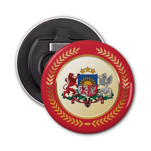 Latvia Coat of Arms Bottle Opener (Front)