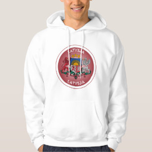 Latvia Coat of Arms Circle Shape Hoodie
