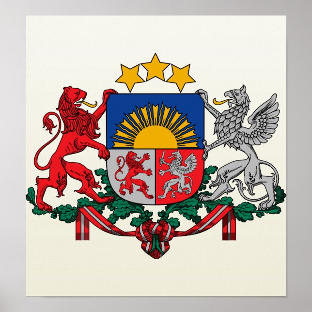 Latvia Coat of Arms detail Poster (Front)