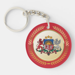 Latvia Coat of Arms Key Ring