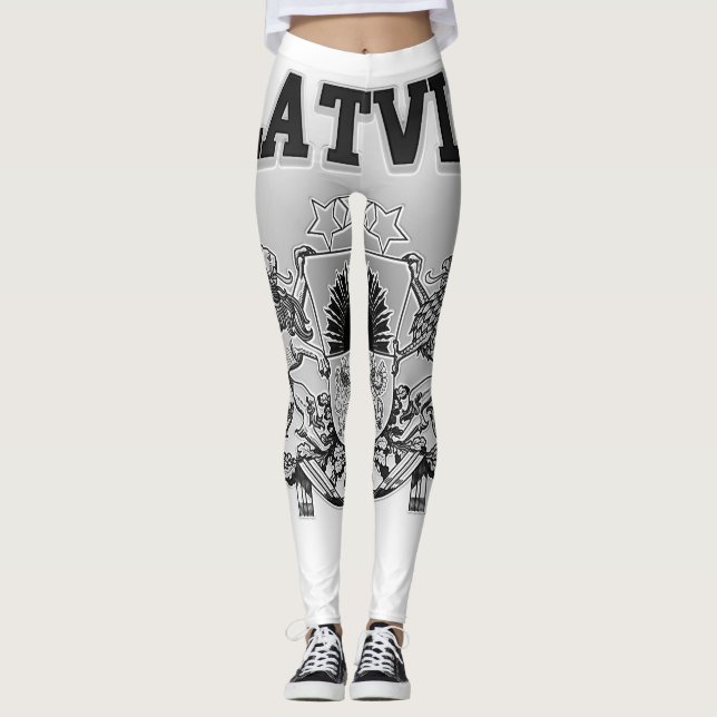 Latvia  Coat of Arms Leggings (Front)