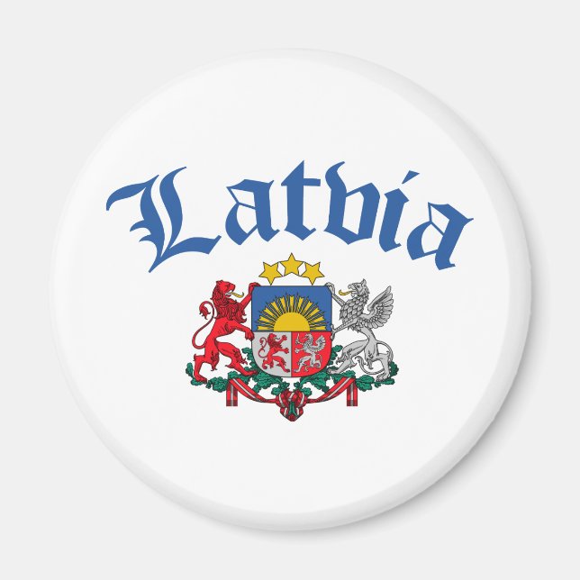 Latvia Coat of Arms Magnet (Front)