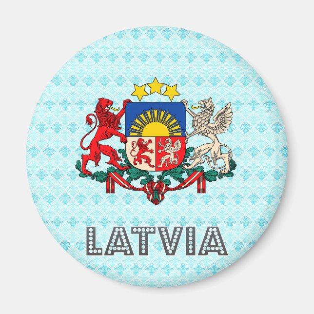 Latvia Coat of Arms Magnet (Front)
