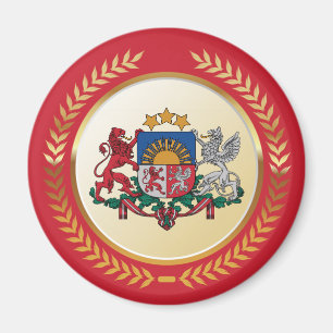 Latvia Coat of Arms Magnet