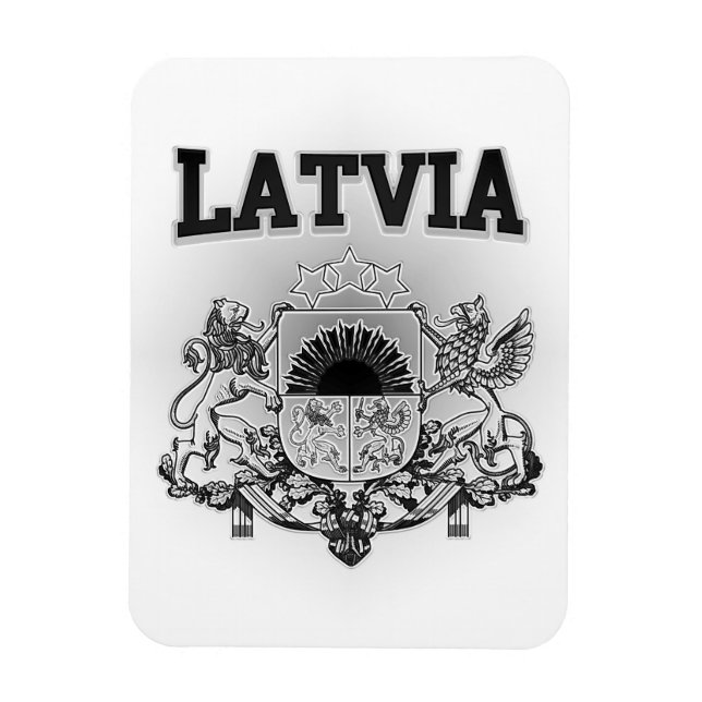 Latvia  Coat of Arms Magnet (Vertical)