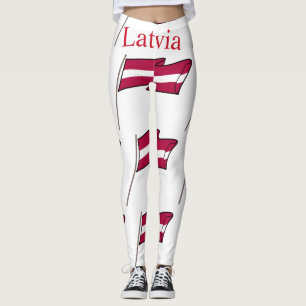 Latvia Country Flag Thunder_Cove Leggings