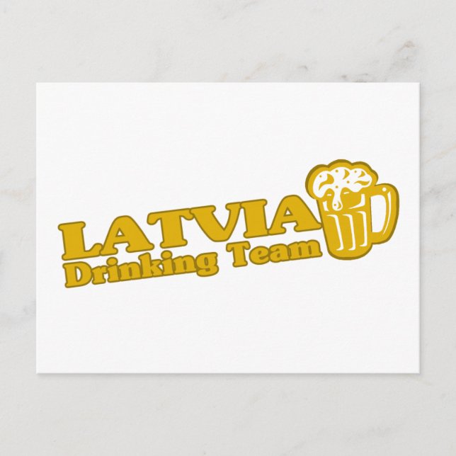 Latvia Drinking Team Postcard (Front)