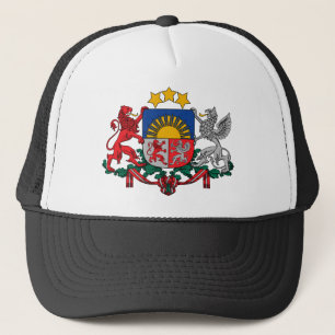latvia emblem trucker hat