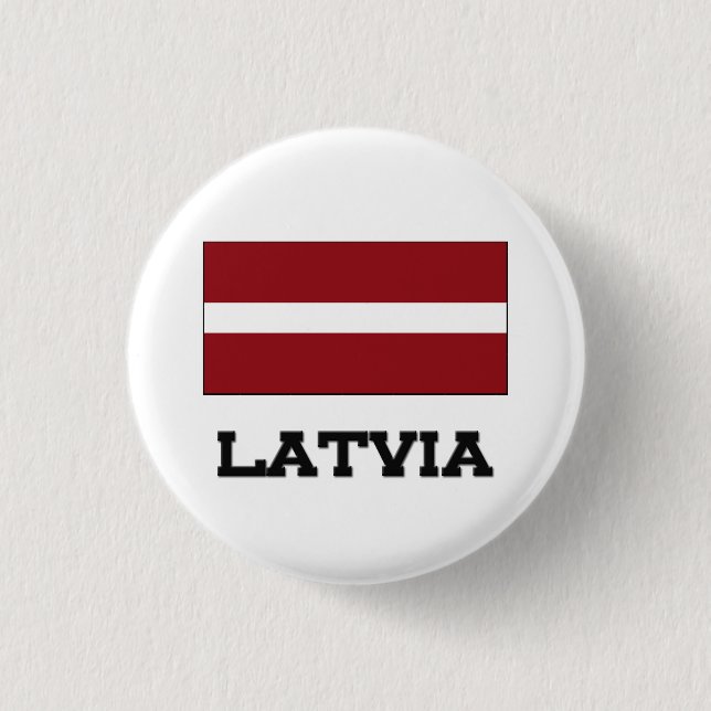 Latvia Flag 3 Cm Round Badge (Front)