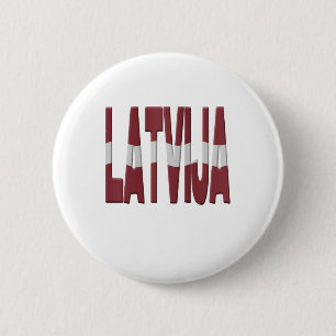 Latvia flag 6 cm round badge