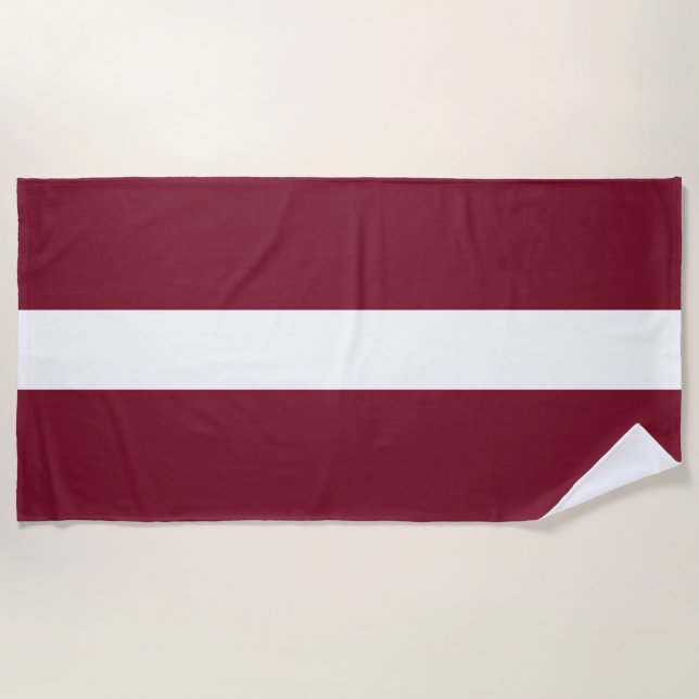Latvia flag beach towel (Front)