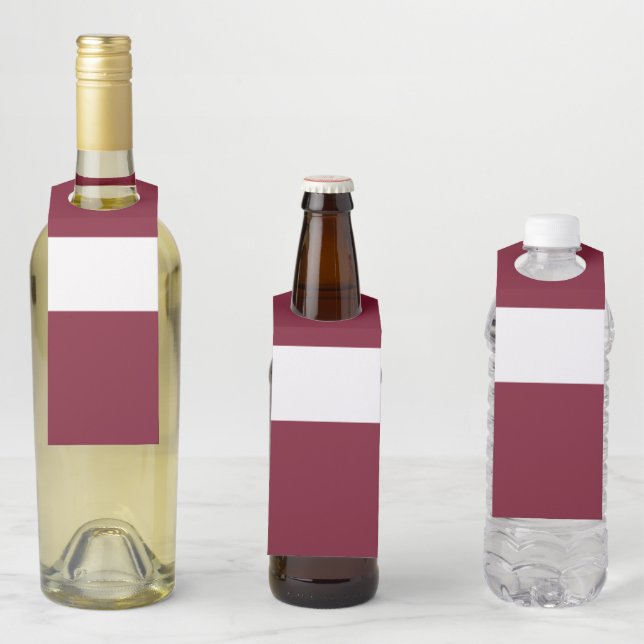 Latvia flag bottle tag (In Situ)