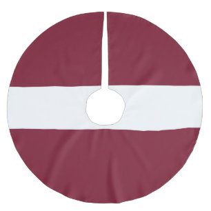 Latvia flag brushed polyester tree skirt