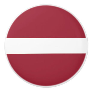 Latvia Flag Ceramic Knob