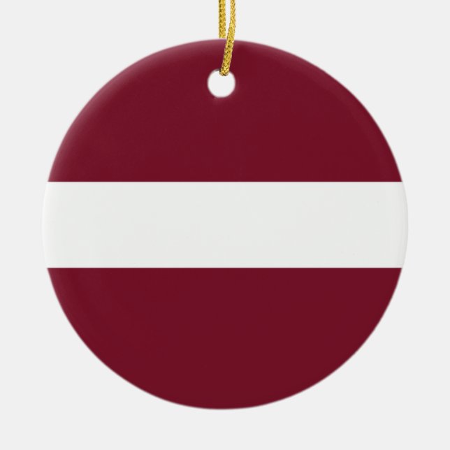 Latvia flag ceramic ornament (Front)