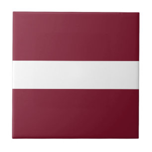 Latvia flag ceramic tile