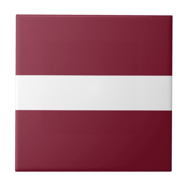Latvia flag ceramic tile (Front)