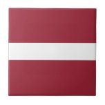 Latvia Flag Ceramic Tile<br><div class="desc">Patriotic flag of Latvia.</div>