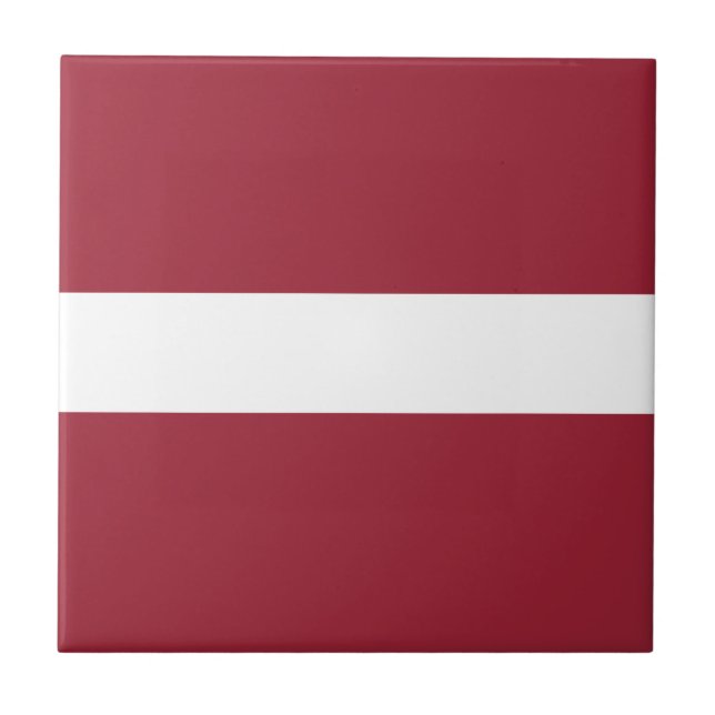 Latvia Flag Ceramic Tile (Front)