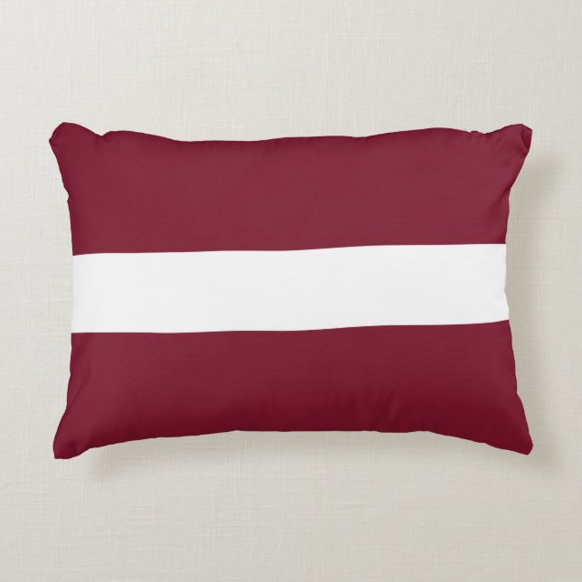 Latvia flag decorative cushion (Front)