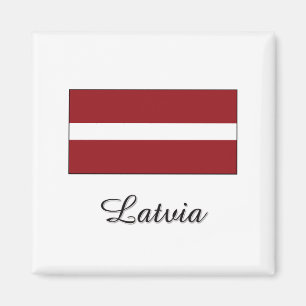 Latvia Flag Design Magnet