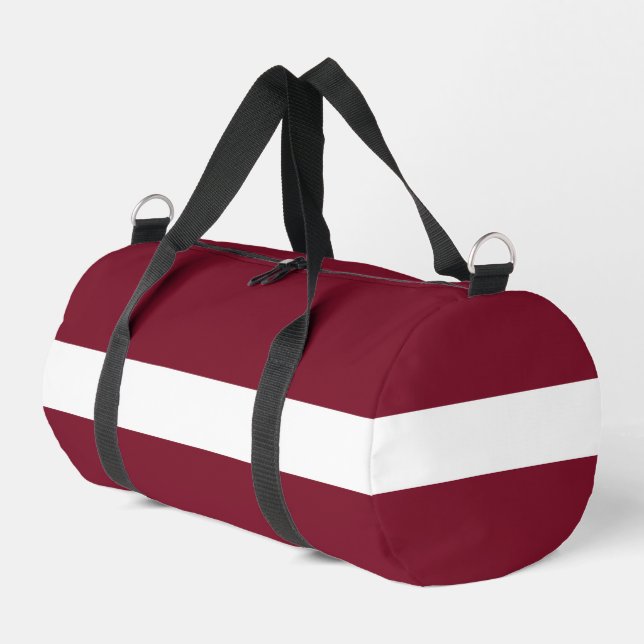 Latvia flag duffle bag (Left Corner)