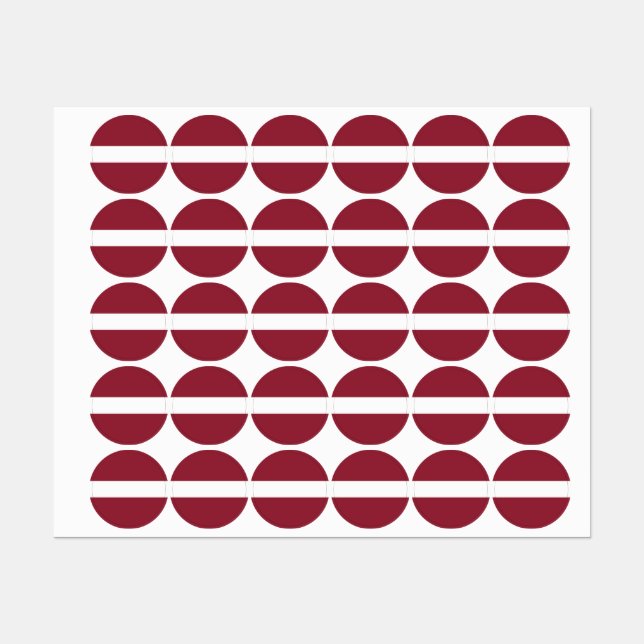 Latvia Flag Emblem (Sheet)