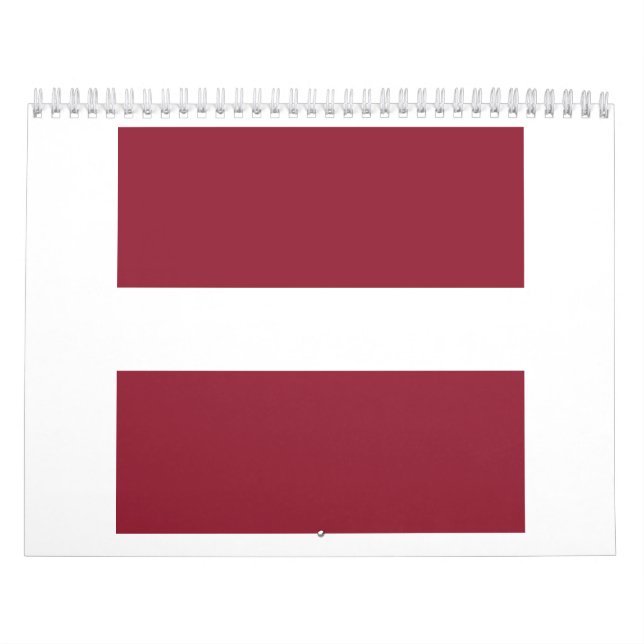 Latvia Flag Emblem Calendar (Cover)
