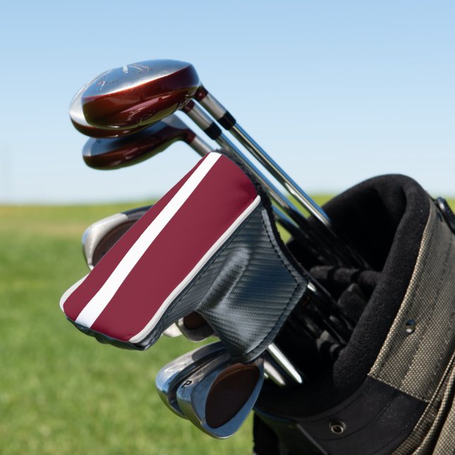Latvia flag golf head cover (In Situ)