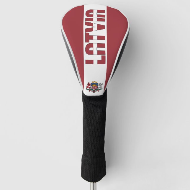 Latvia Flag Gorgeous Patriotic Golf Head Cover (Front)