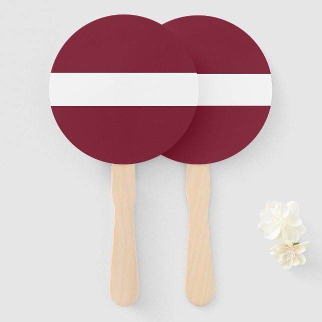 Latvia flag hand fan (Front and Back)