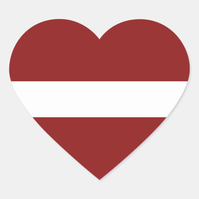 Latvia Flag Heart Sticker (Front)