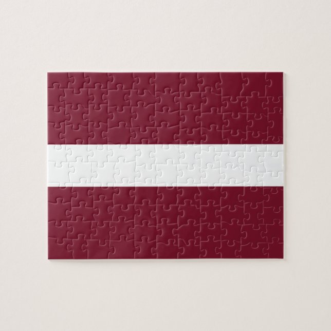 Latvia flag jigsaw puzzle (Horizontal)