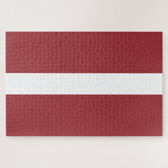 Latvia Flag Jigsaw Puzzle (Horizontal)