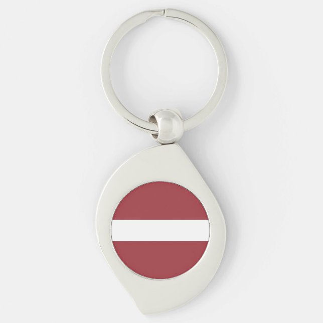 Latvia Flag Key Ring (Front)
