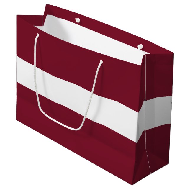 Latvia flag large gift bag (Front Angled)