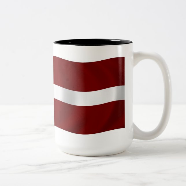 Latvia Flag Mug (Right)