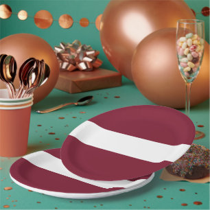 Latvia flag paper plate