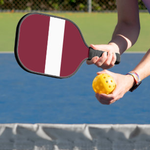 Latvia flag pickleball paddle