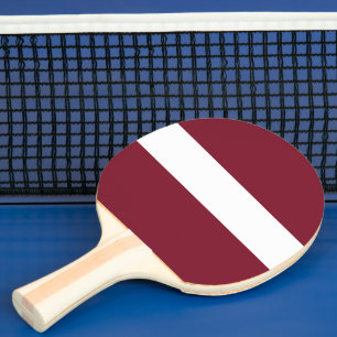 Latvia flag ping pong paddle