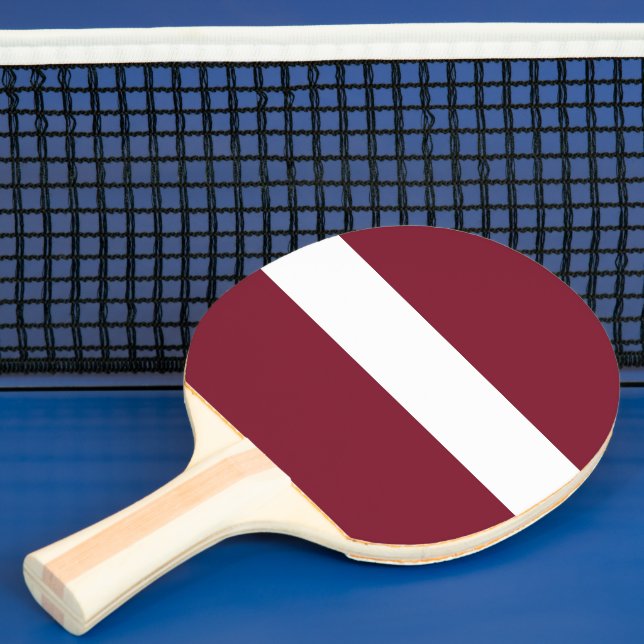 Latvia flag ping pong paddle (Insitu)