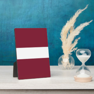 Latvia flag plaque