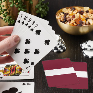 Latvia flag playing cards