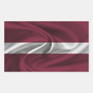Latvia Flag Rectangular Sticker