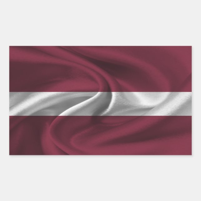 Latvia Flag Rectangular Sticker (Front)