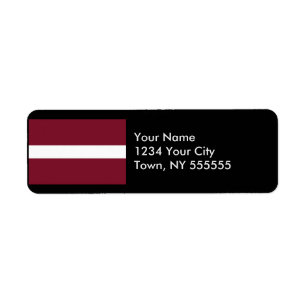 Latvia Flag Return Address Label