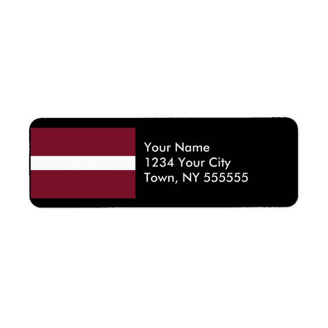 Latvia Flag Return Address Label (Front)